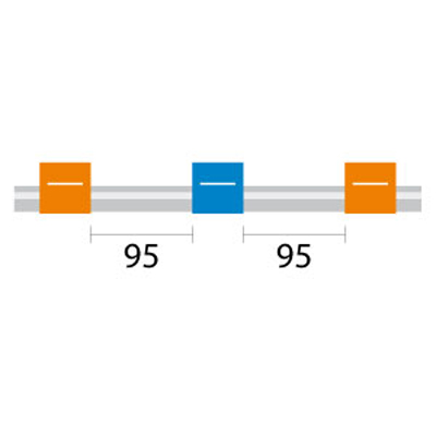 PVC Pump Tube 3tag (95mm) 0.25mm ID Orange/Blue (PKT 12)