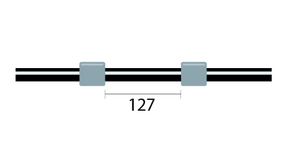 ProLok Viton Pump Tube 2tag 1.30mm ID Grey/Grey (PKT 12), 427mm length
