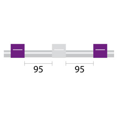 Contour Flared End PVC Pump Tube 3tag (95mm) 2.79mm ID Purple/White (PKT 6)