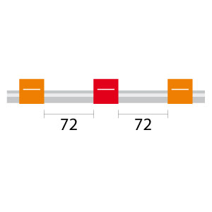 [0.19-OR3B-F] Contour Flared End PVC Pump Tube 3tag 0.19mm ID Orange/Red (PKT 6)