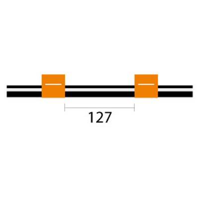 [VS0.89-ORG-F] Contour Flared End Viton Pump Tube 2tag 0.89mm ID Orange/Orange (PKT 6)