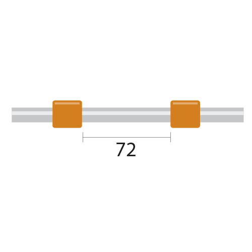 [0.89-ORG-S] ProLok PVC Pump Tube Short 2tag 0.76mm ID Orange/Orange (PKT 12)