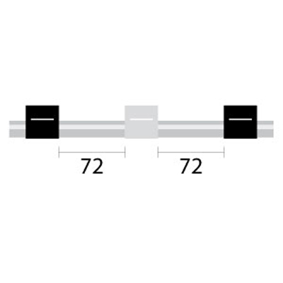 [3.17-BLKW3B-F] Contour Flared End PVC Pump Tube 3tag 3.17mm ID Black/White (PKT 6)