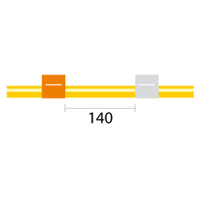 [0.64-OW-SF-F] Contour Flared End Solva Flex Pump Tube 2tag 0.64mm ID Orange/White (PKT 6)