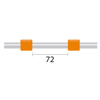[0.89-ORG-F-S] ProLok Contour Flared End PVC Pump Tube Short 2tag 0.89mm ID Orange/Orange (PKT 6)