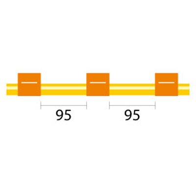 [0.89-ORG3B-95-SF] Solva Flex Pump Tube 3 tag (95mm) 0.89mm ID Orange/Orange (PKT 12)