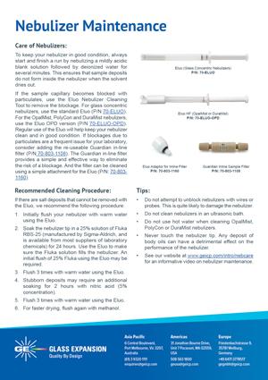 Nebulizer Maintenance Flyer